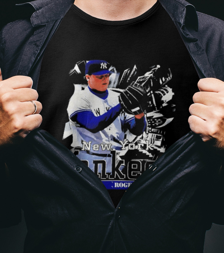 Yankees Roger Clemens Pitcher Artwork Classic Baseball T-Shirt