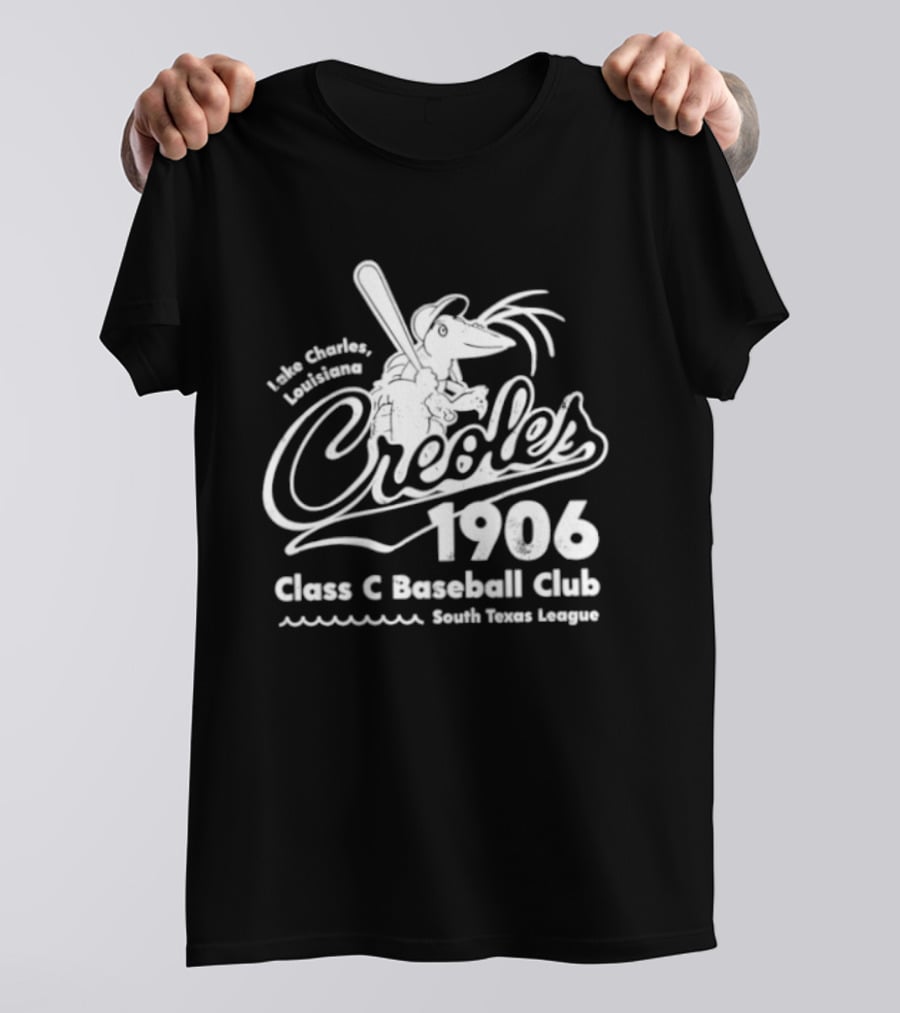 Creoles Lake Charles Louisiana 1906 Class C Baseball Club South Texas League T-Shirt