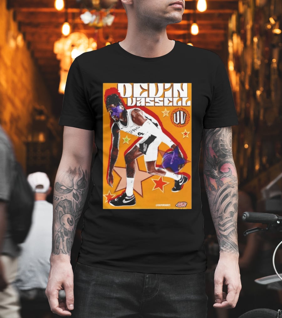 Devin Vassell San Antonio Spurs Basketball Star Orange T-Shirt