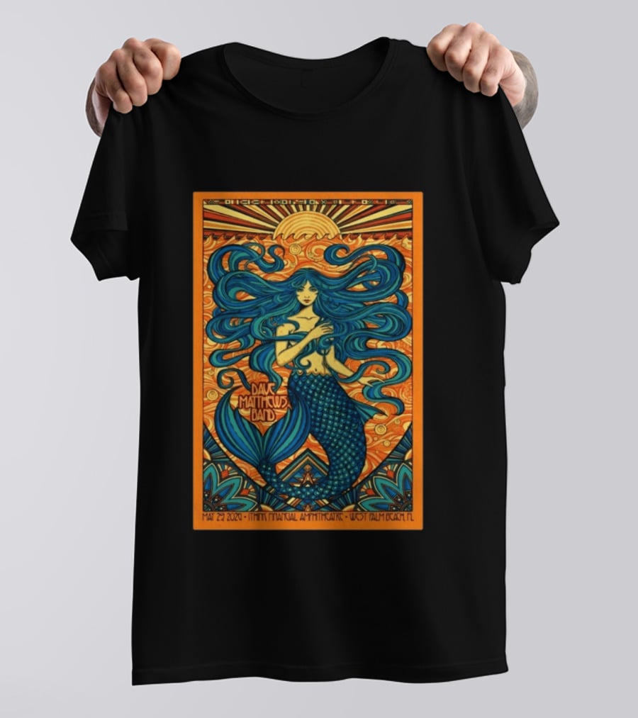Dave Matthews Band May 29 2026 ITHINK Financial Amphitheatre West Palm Beach FL Mermaid T-Shirt