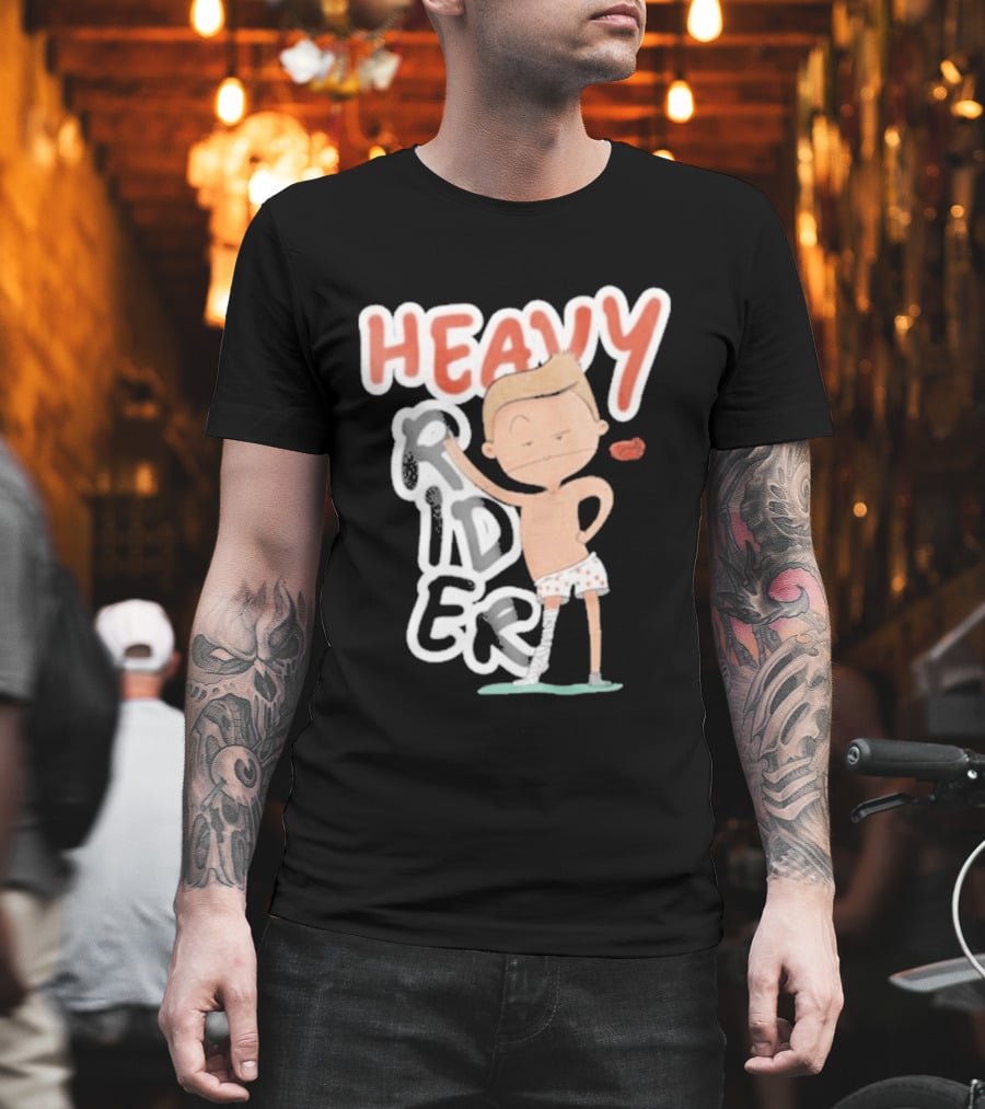 Srinivas Ganesh Heavy Rider Cartoon Character Comical Pose T-Shirt