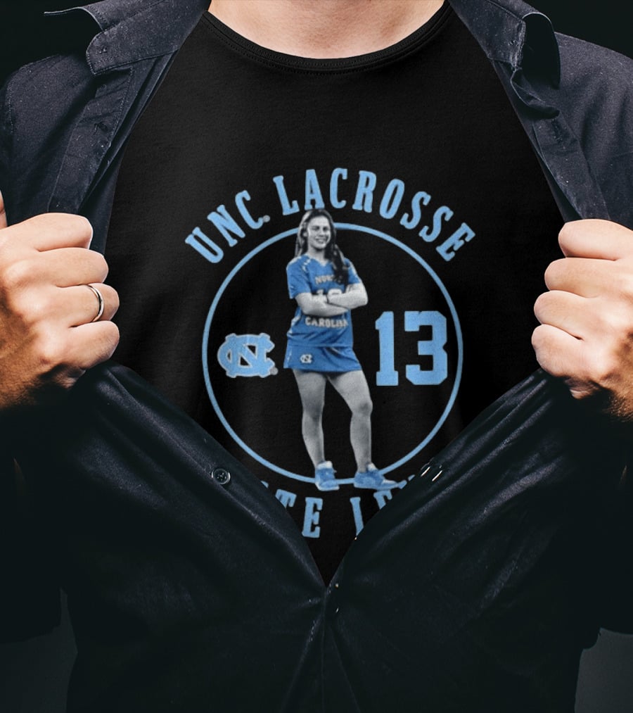 UNC Lacrosse Kate Levy 13 North Carolina Player Pose T-Shirt