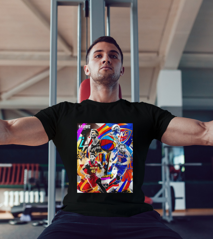 NBA Playoffs Spurs Thunder Cavaliers Knicks Star Players Wemby Alexander Brunson Mitchell T-Shirt