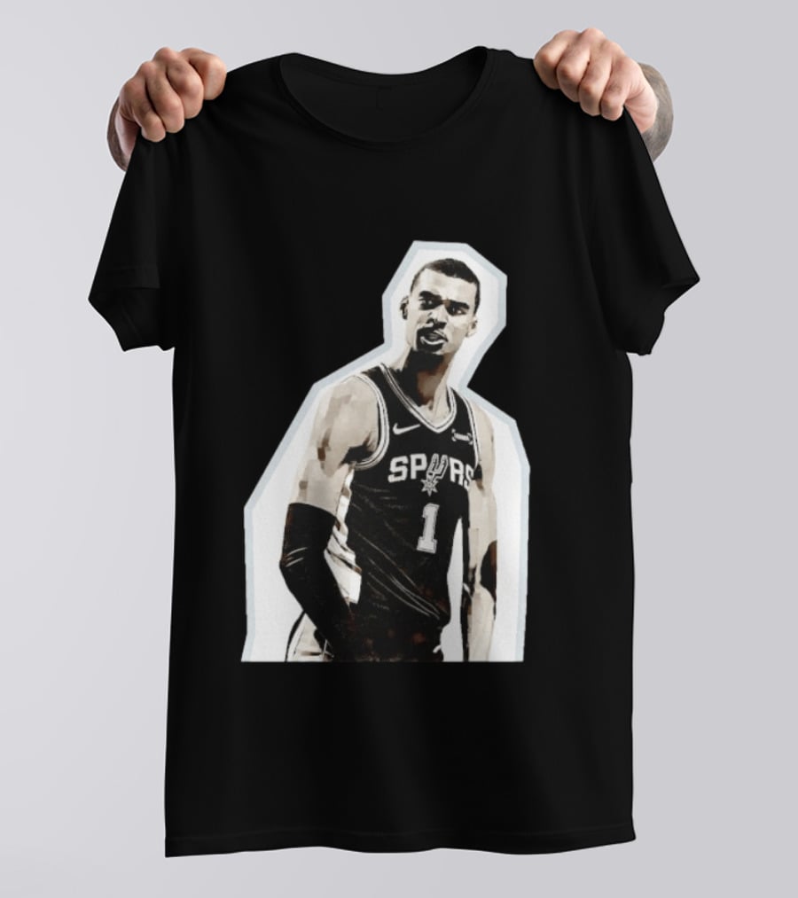 Victor Wembanyama Spurs Number 1 Basketball Jersey T-Shirt