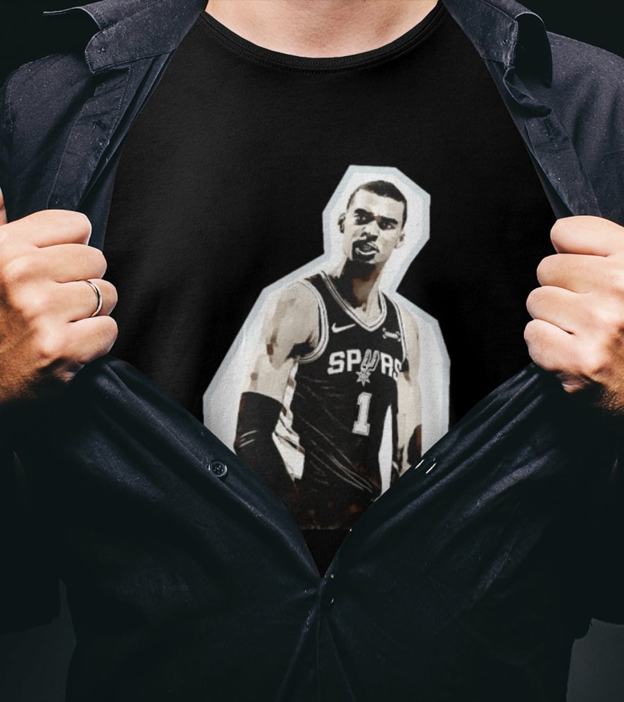 Victor Wembanyama Spurs Number 1 Basketball Jersey T-Shirt