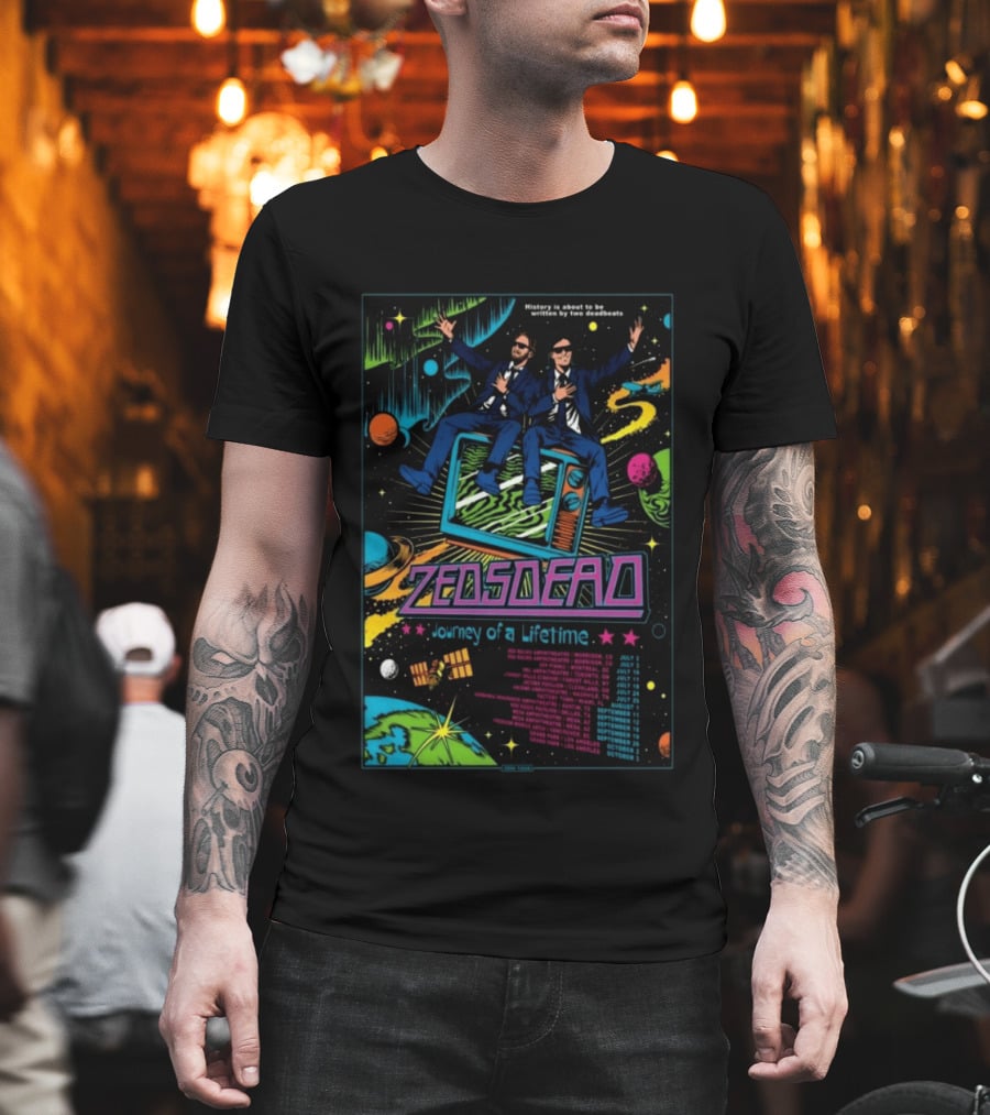 Zeds Dead Journey Of A Lifetime History Is About To Be Written By Two Deadbeats Tour 2026 T-Shirt