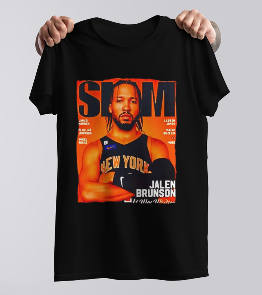 Slam Magazine New York Jalen Brunson Basketball T-Shirt