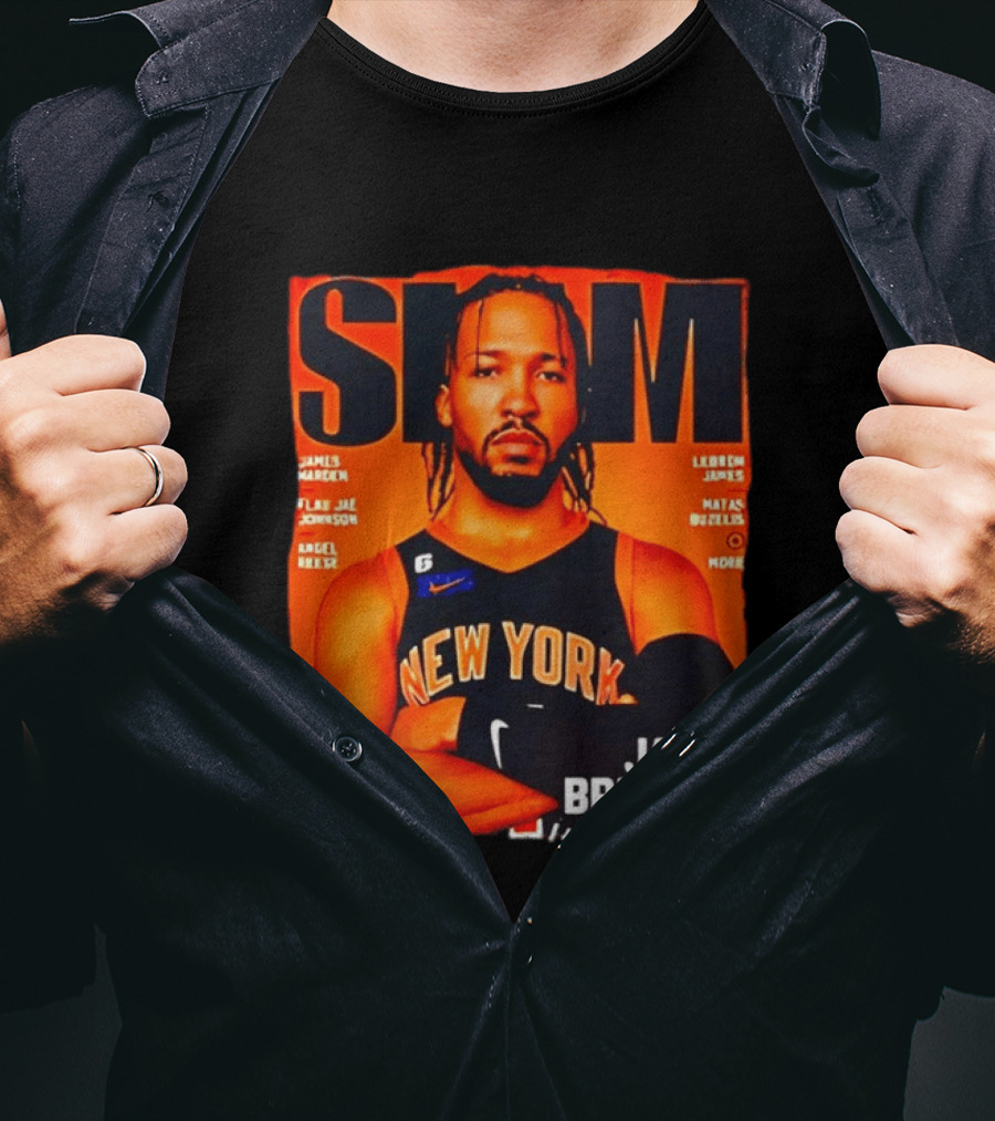 Slam Magazine New York Jalen Brunson Basketball T-Shirt
