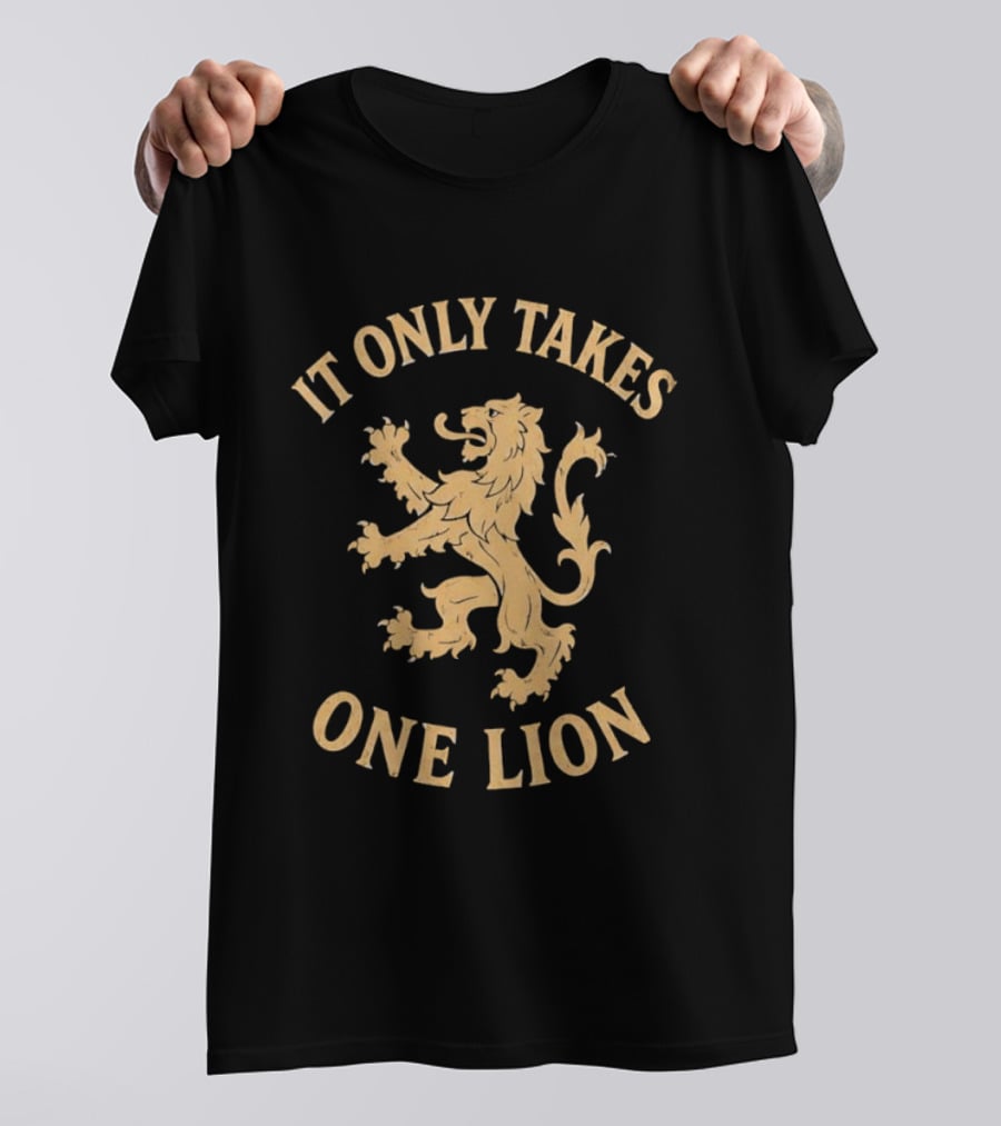 It Only Takes One Lion Vintage Distressed T-Shirt