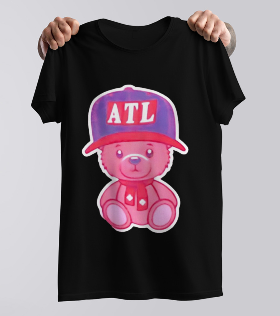 ATL Cap Teddy Bear Atlanta Braves Baseball Scarf T-Shirt