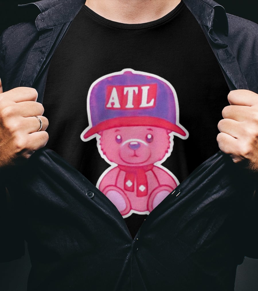 ATL Cap Teddy Bear Atlanta Braves Baseball Scarf T-Shirt