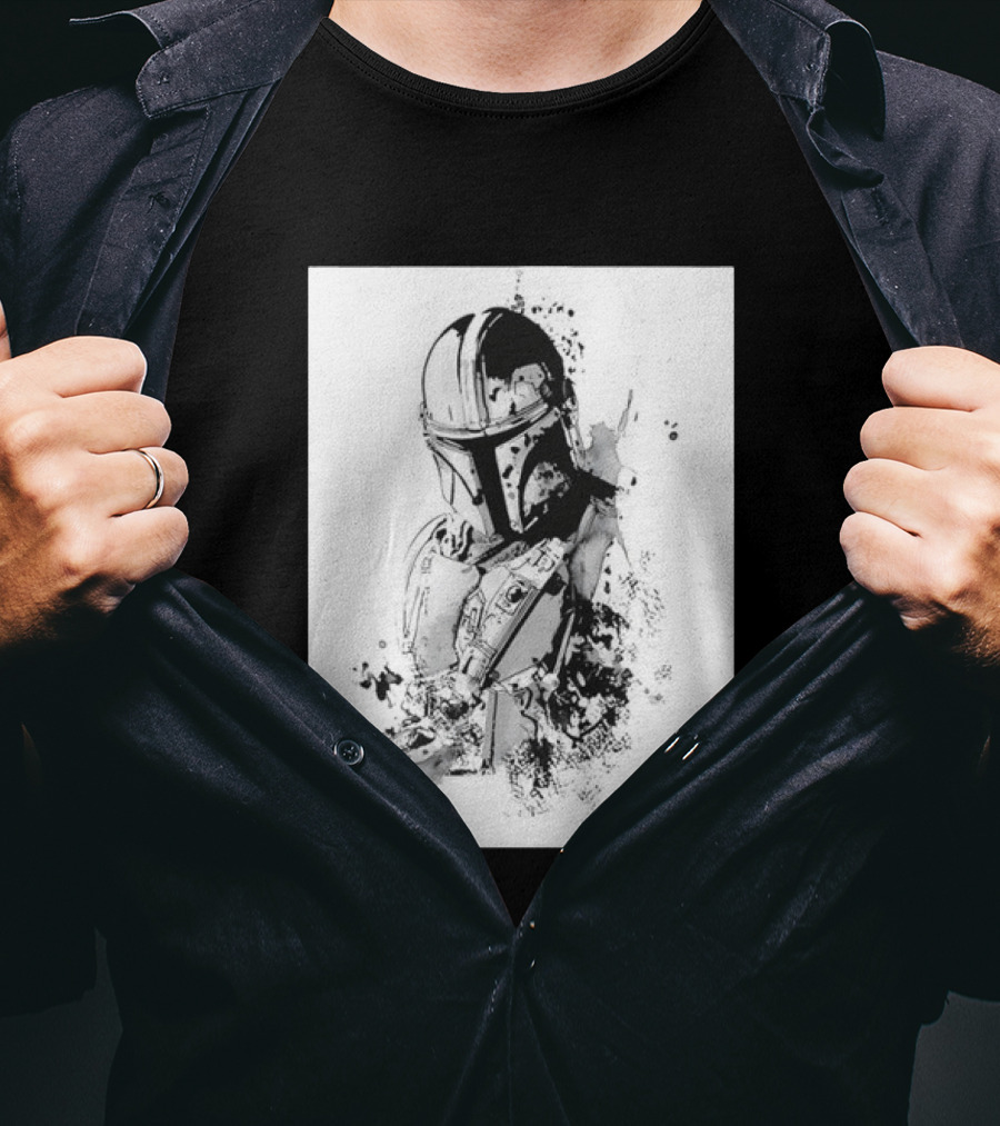 Star Wars The Mandalorian Din Djarin Bounty Hunter Beskar Armor Series T-Shirt