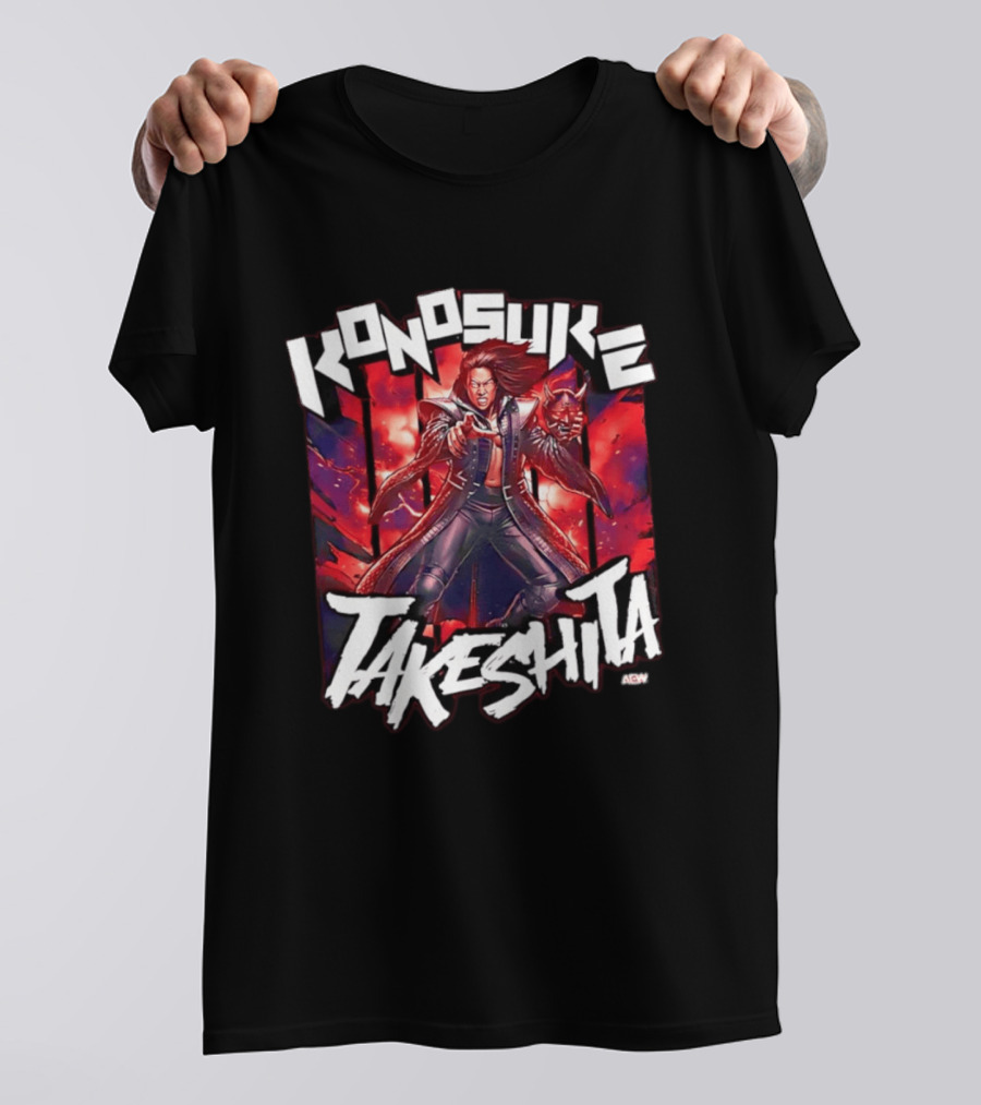Konosuke Takeshita AEW All Elite Wrestling Comic Style Action T-Shirt
