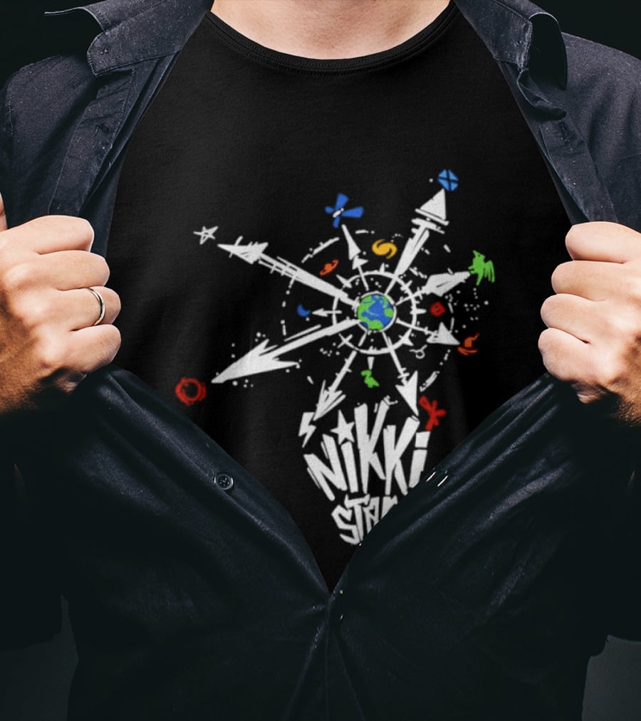 Nikki Storm Multiverse Compass Earth Adventure Multicolor T-Shirt