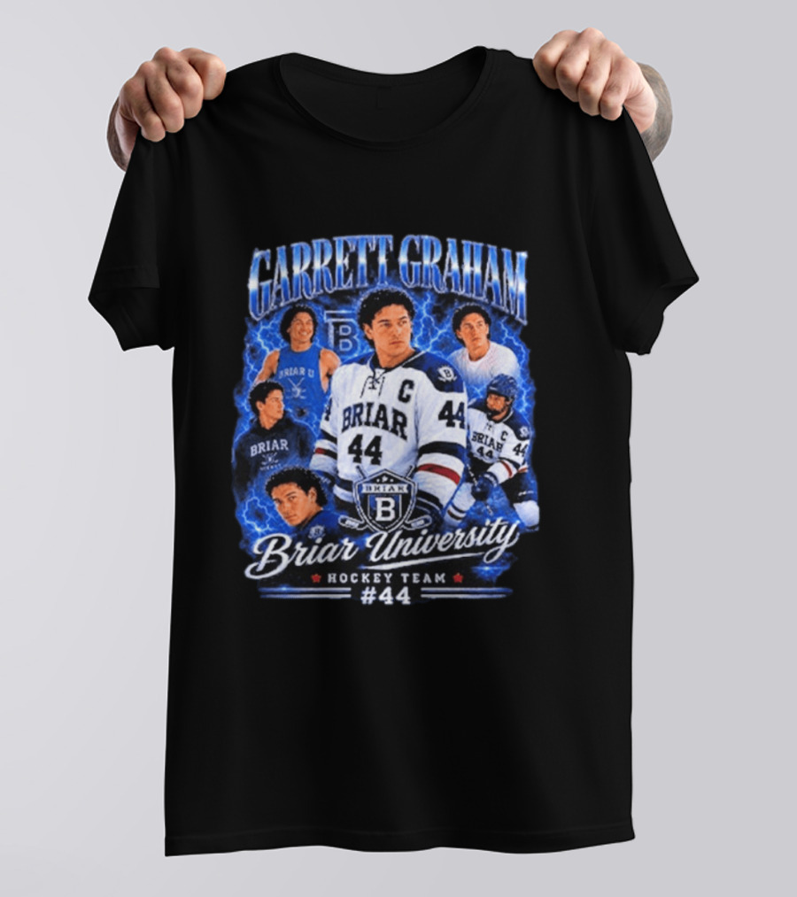 Briar University Garrett Graham 44 Hockey Team Electric Blue T-Shirt