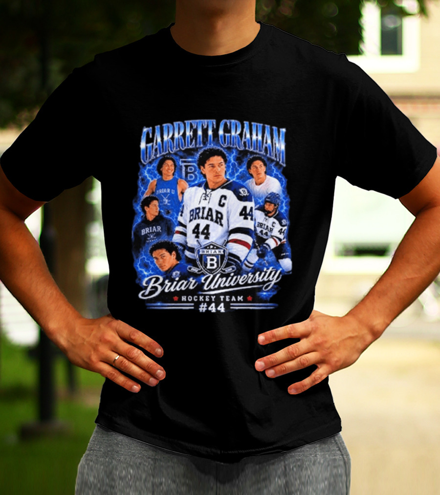 Briar University Garrett Graham 44 Hockey Team Electric Blue T-Shirt