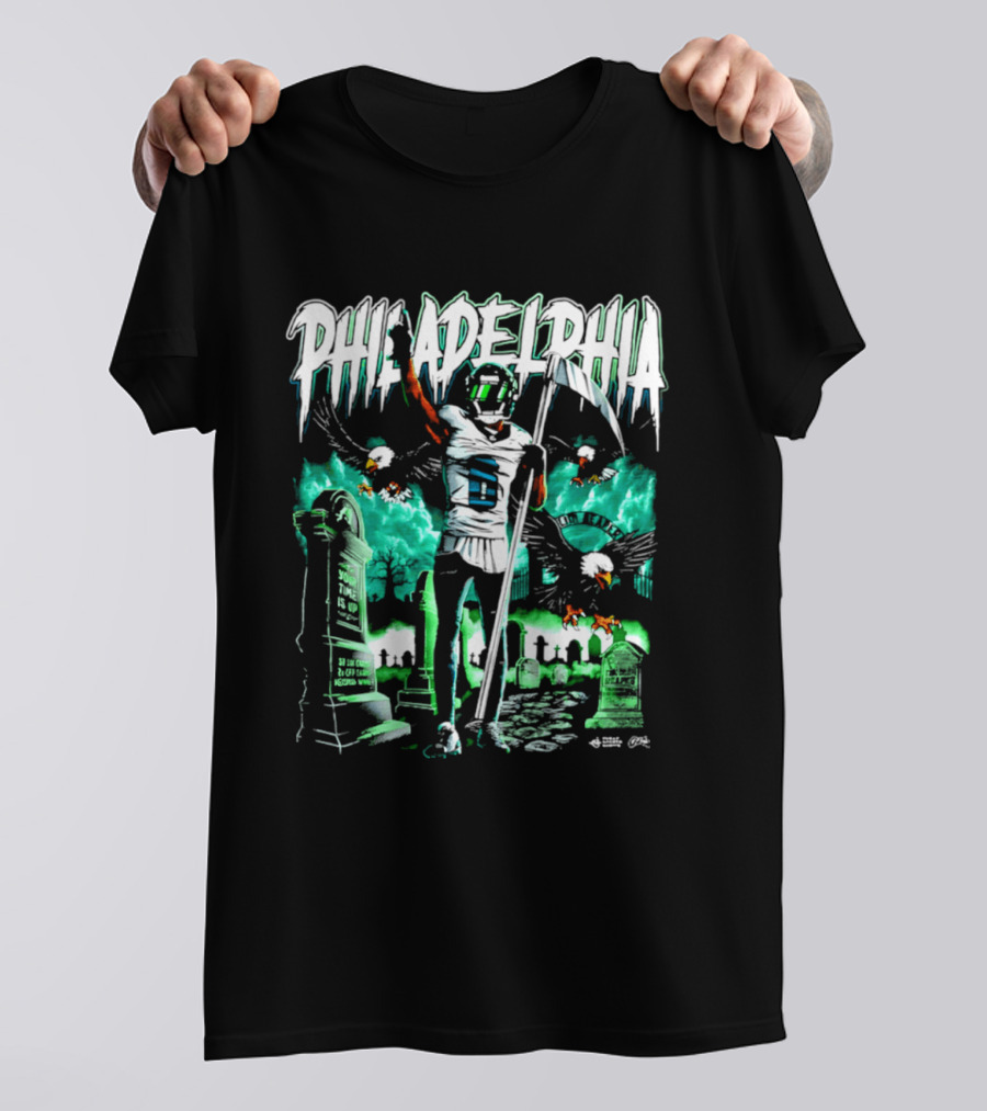Philadelphia Eagles Smitty Graveyard Death Eagle T-Shirt