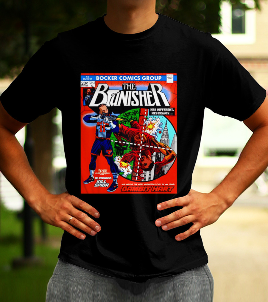 Bocker Comics Group The Brunisher He's Different He's Deadly Kill Spida Gambit Hart T-Shirt