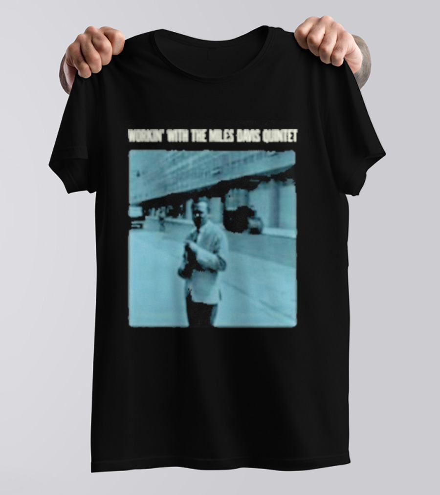 Workin' Miles Davis Quintet Blue Album Cover Streetscape T-Shirt