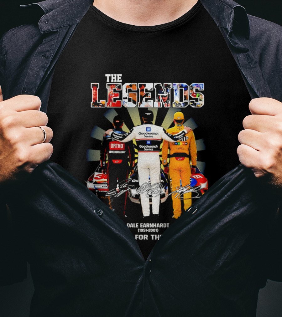 The Legends Greg Biffle Dale Earnhardt Kyle Busch Thank You For The Memories T-Shirt