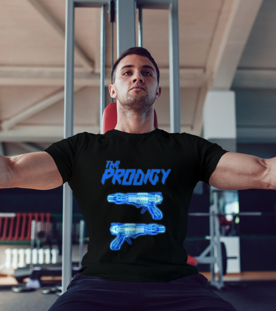 The Prodigy Raygun X Ray 26 Tour Blue Neon Guns T-Shirt