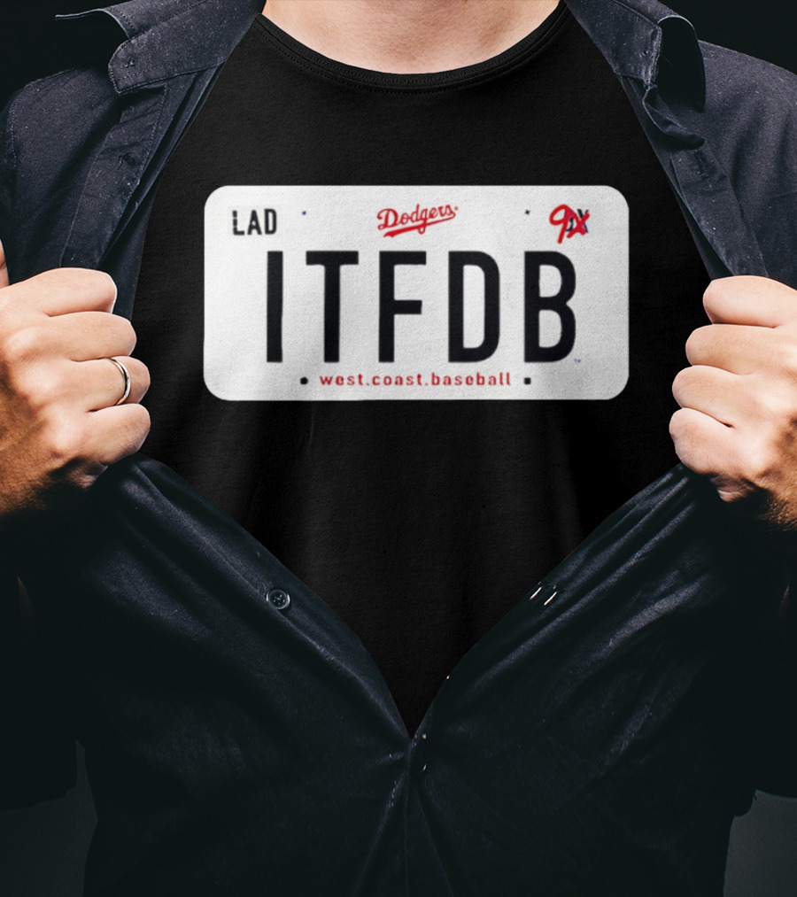 Los Angeles Dodgers LAD ITFDB West Coast Baseball 9X T-Shirt