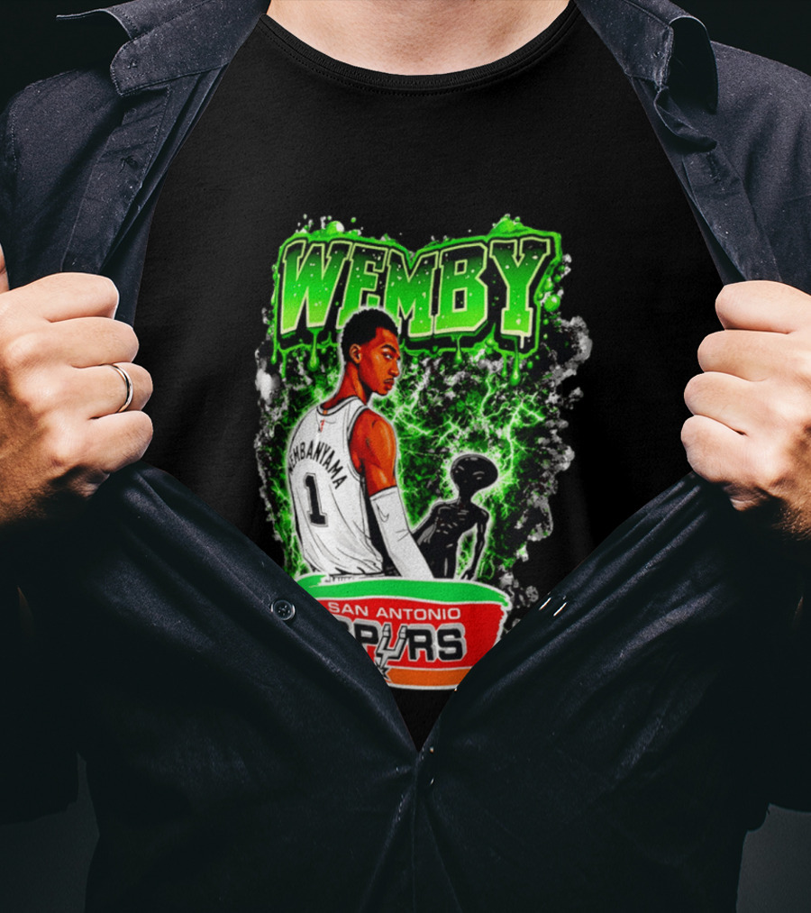 Wemby Victor Wembanyama San Antonio Spurs Alien T-Shirt