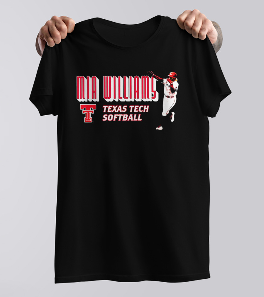 Mia Williams Texas Tech Softball Player Red Raiders T T-Shirt