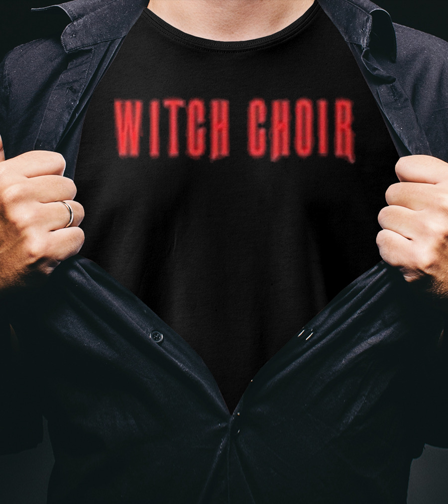 Witch Choir Red Text Halloween Horror T-Shirt