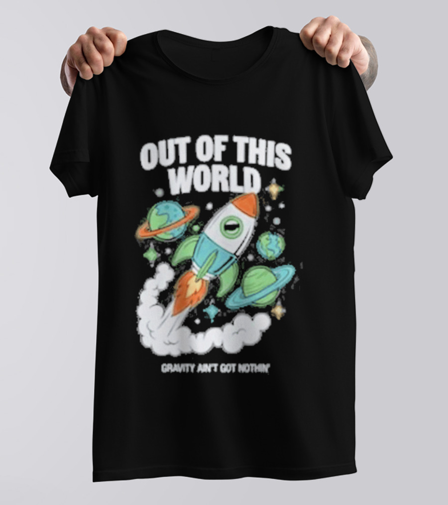 Out Of This World Rocket Just Got Bigger Planets Space Adventure T-Shirt