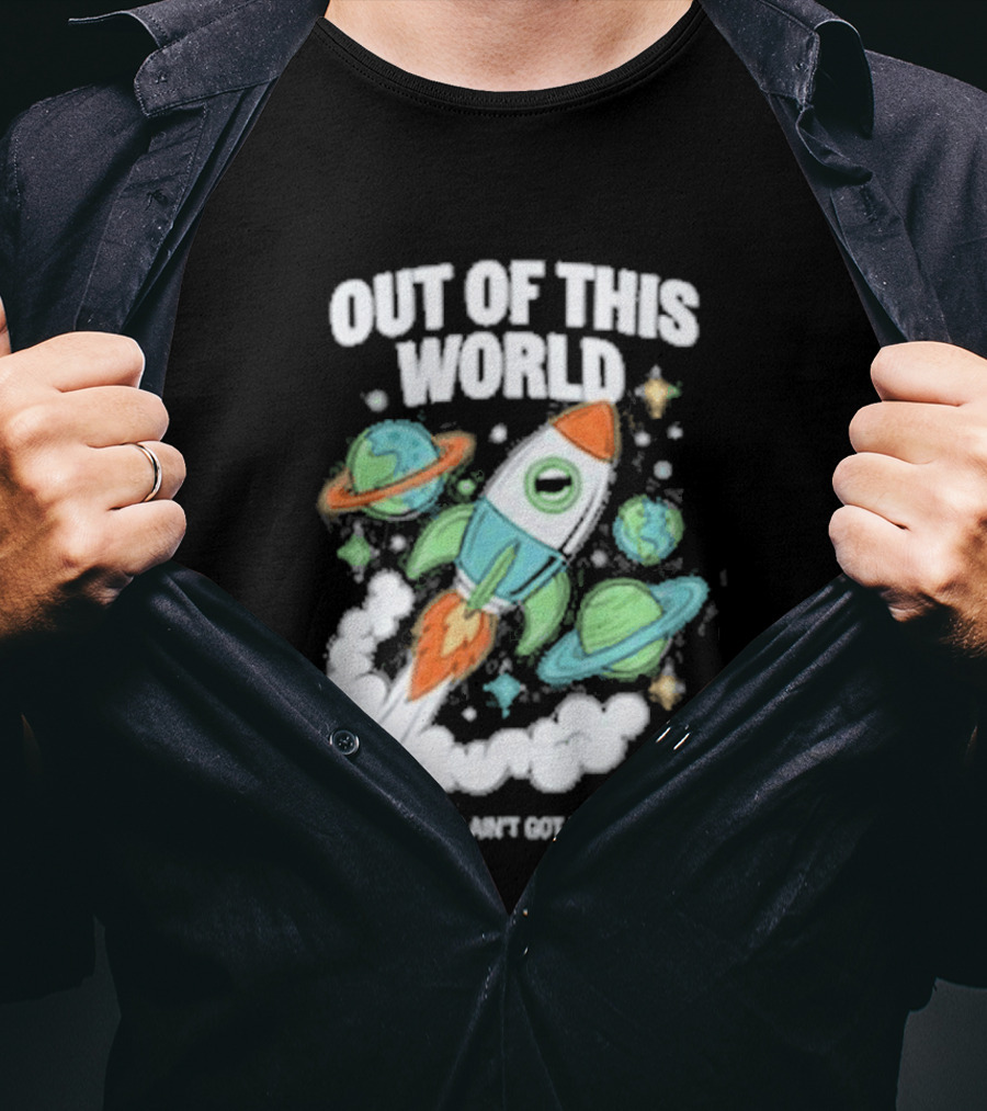 Out Of This World Rocket Just Got Bigger Planets Space Adventure T-Shirt
