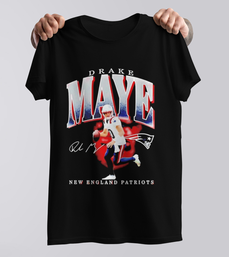 Drake Maye Quarterback New England Patriots T-Shirt