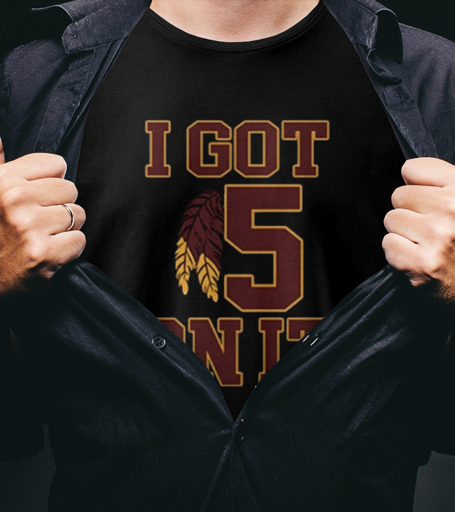 I Got 5 On It Football Feather Element T-Shirt
