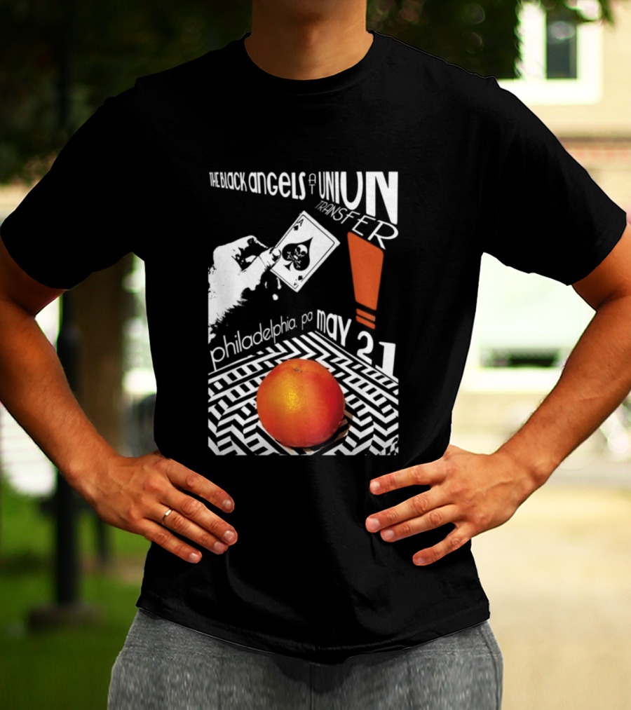 The Black Angels Union Transfer Philadelphia PA May 21 Orange T-Shirt