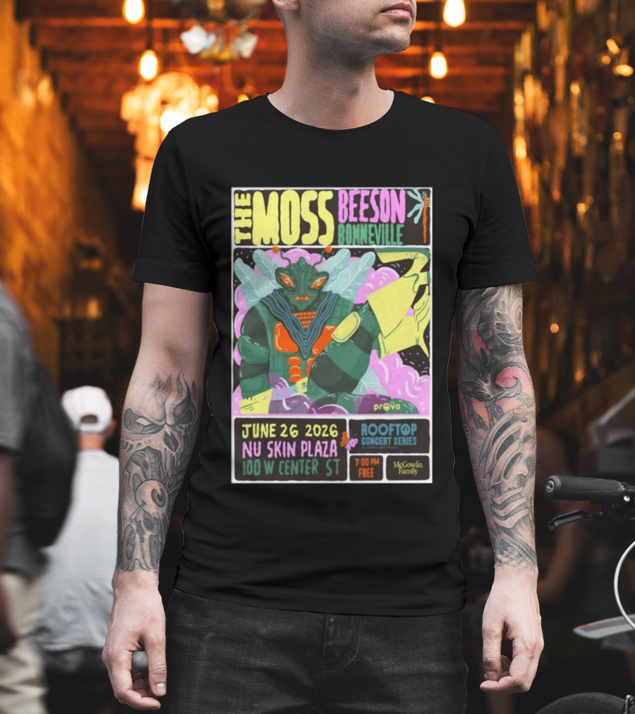 The Moss Beeson Bonneville Nu Skin Plaza Provo Rooftop Concert Series June 26 2026 T-Shirt