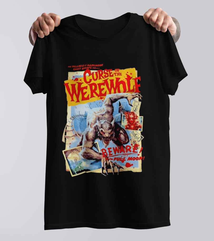 Curse Of The Werewolf Beware Full Moon Monster Attack T-Shirt