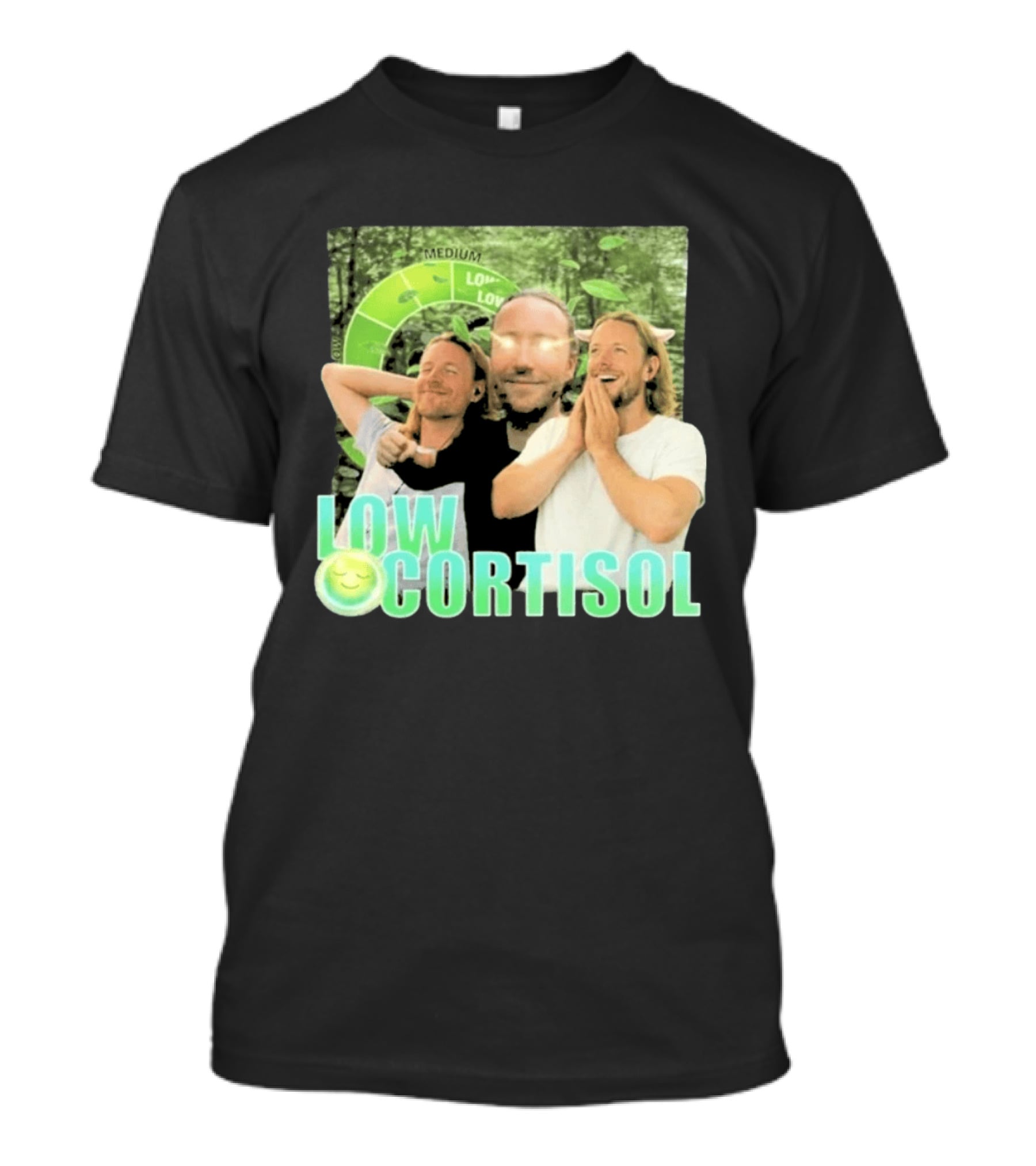 Low Low Cortisol Meme Happy Vibes 2026 T-Shirt
