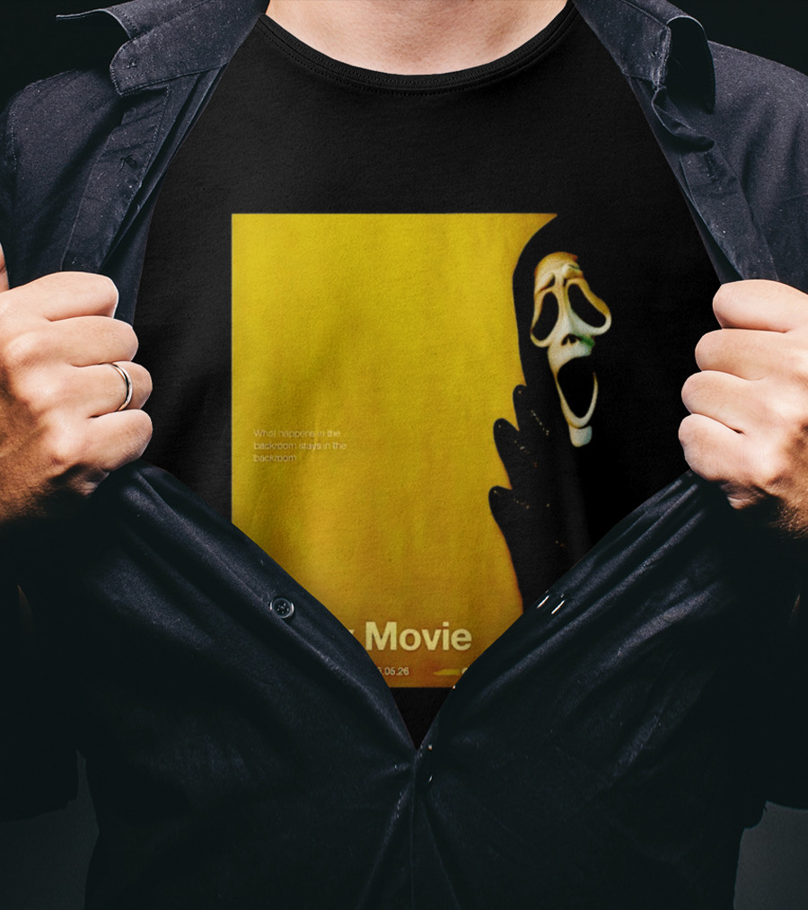 What Happens In The Backroom Stays In The Backroom Scary Movie 6 Backrooms Only In Theatres 06.05.26 T-Shirt