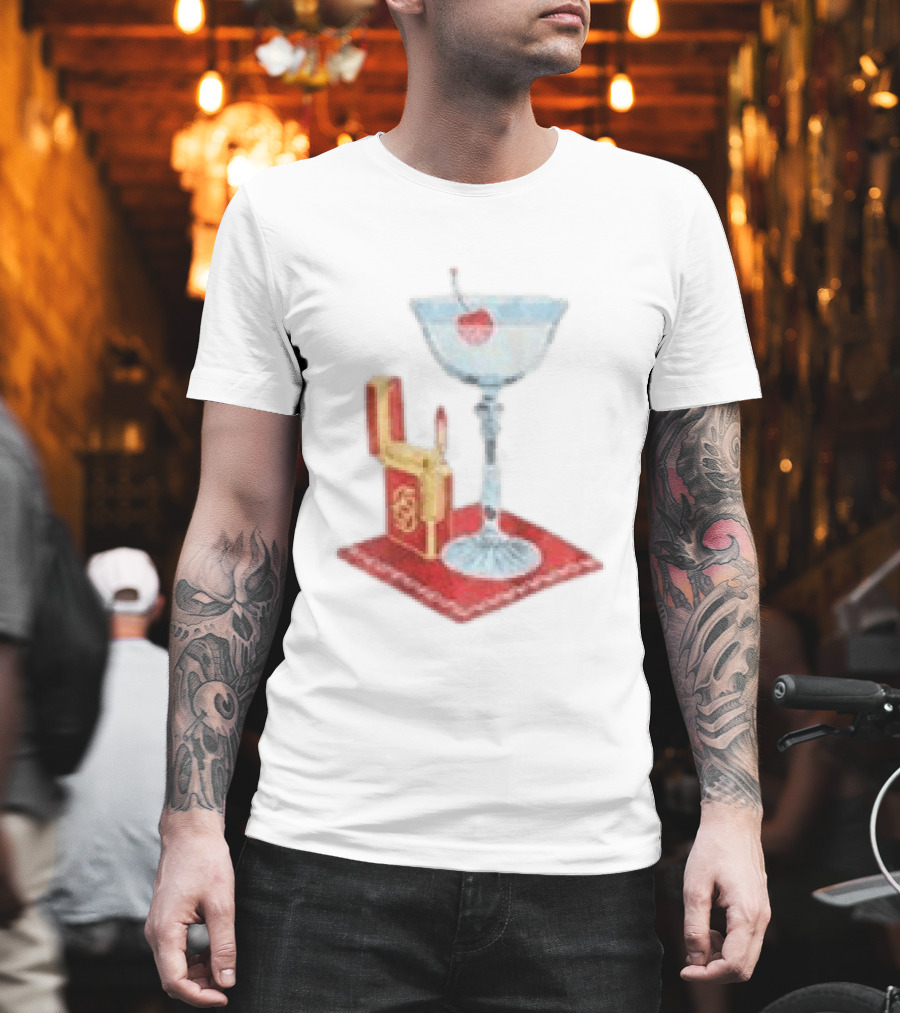 Adrien Rabiot Drole De Monsieur Martini Cocktail With Lighter T-Shirt