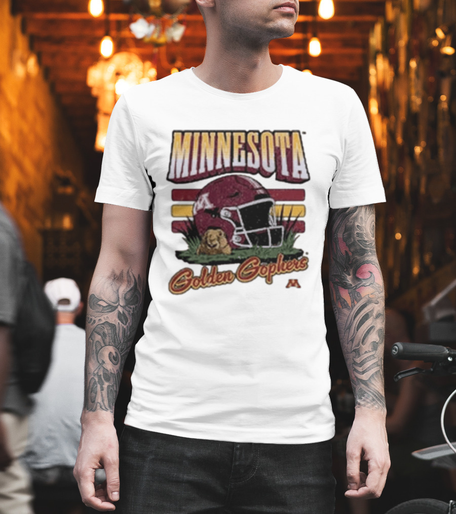 Minnesota Golden Gophers Football Helmet T-Shirt