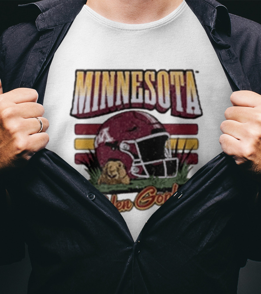 Minnesota Golden Gophers Football Helmet T-Shirt