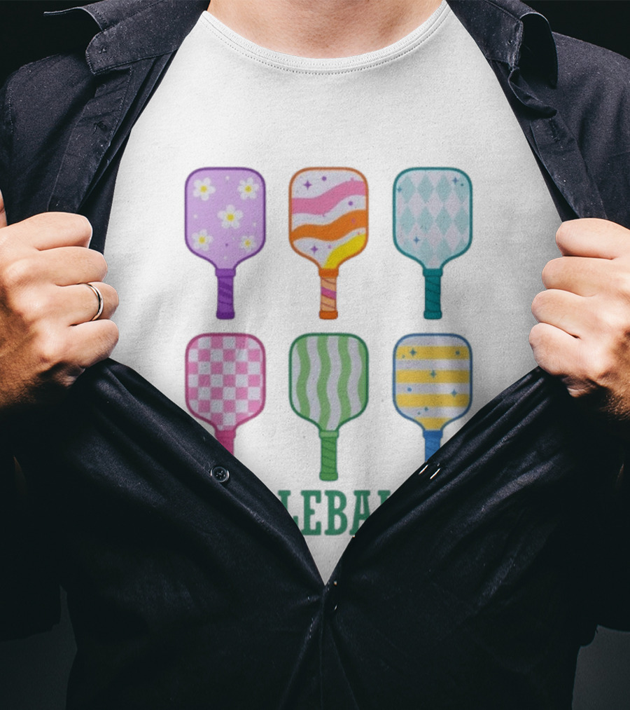 Colorful Pickleball Paddles PICI LEBALLER T-Shirt