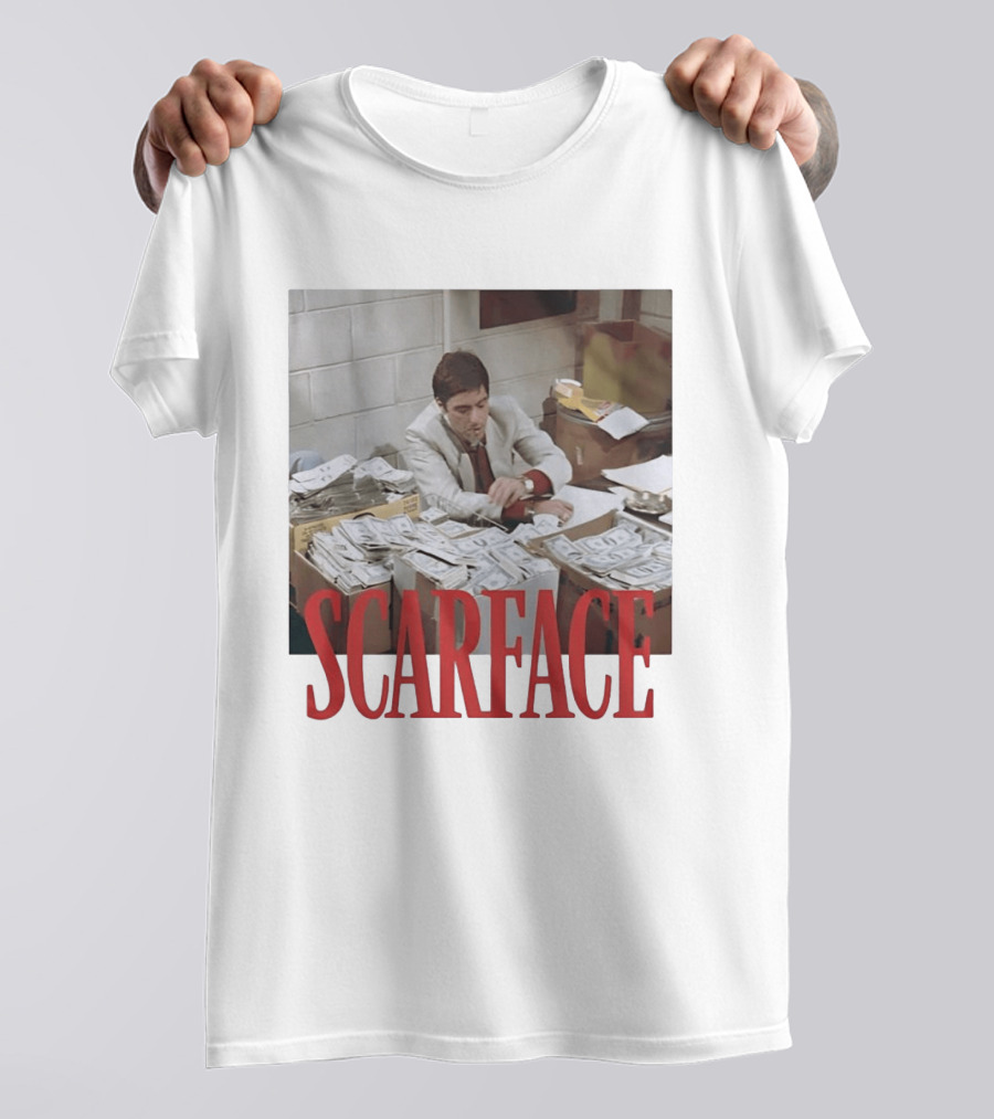 Scarface Tony Montana Al Pacino Money Scene T-Shirt
