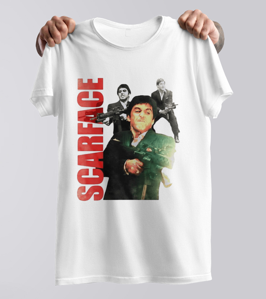 Scarface Tony Montana Al Pacino 1983 Miami Iconic Movie Moment T-Shirt