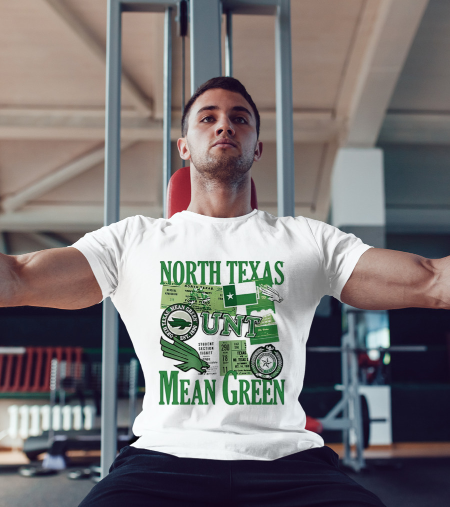 North Texas Mean Green UNT Fouts Field 1890 Football Tickets Memorabilia T-Shirt