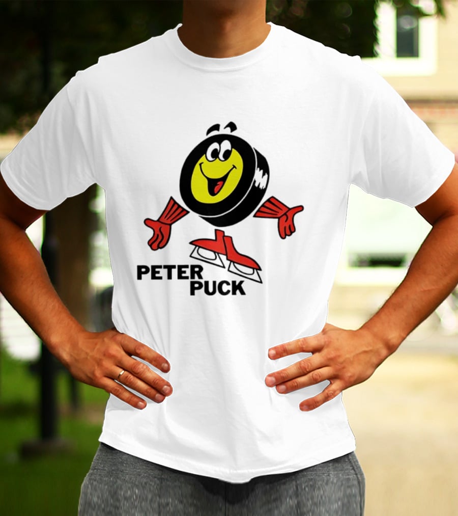 Peter Puck Cartoon Character Hockey T-Shirt