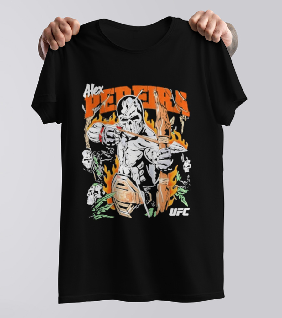 Alex Pereira Poatan UFC Warrior Lotas Brand Archery Flames T-Shirt
