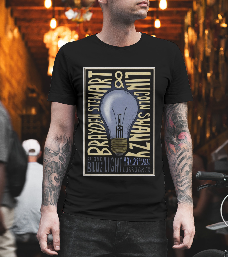 Brayden Stewart Lincoln Swayze May 29 2026 The Blue Light Lubbock TX T-Shirt