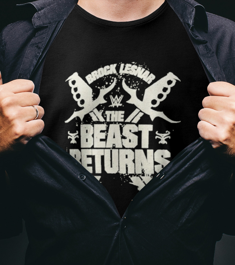 Brock Lesnar WWE The Beast Returns Knuckle Dusters Lightning T-Shirt