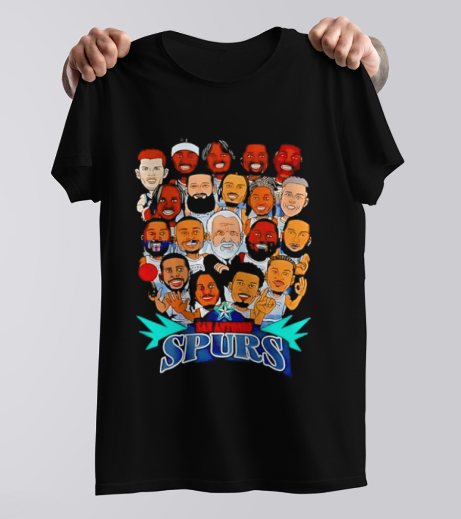 Gregg Popovich Spurs Legends San Antonio Spurs NBA Team Players T-Shirt